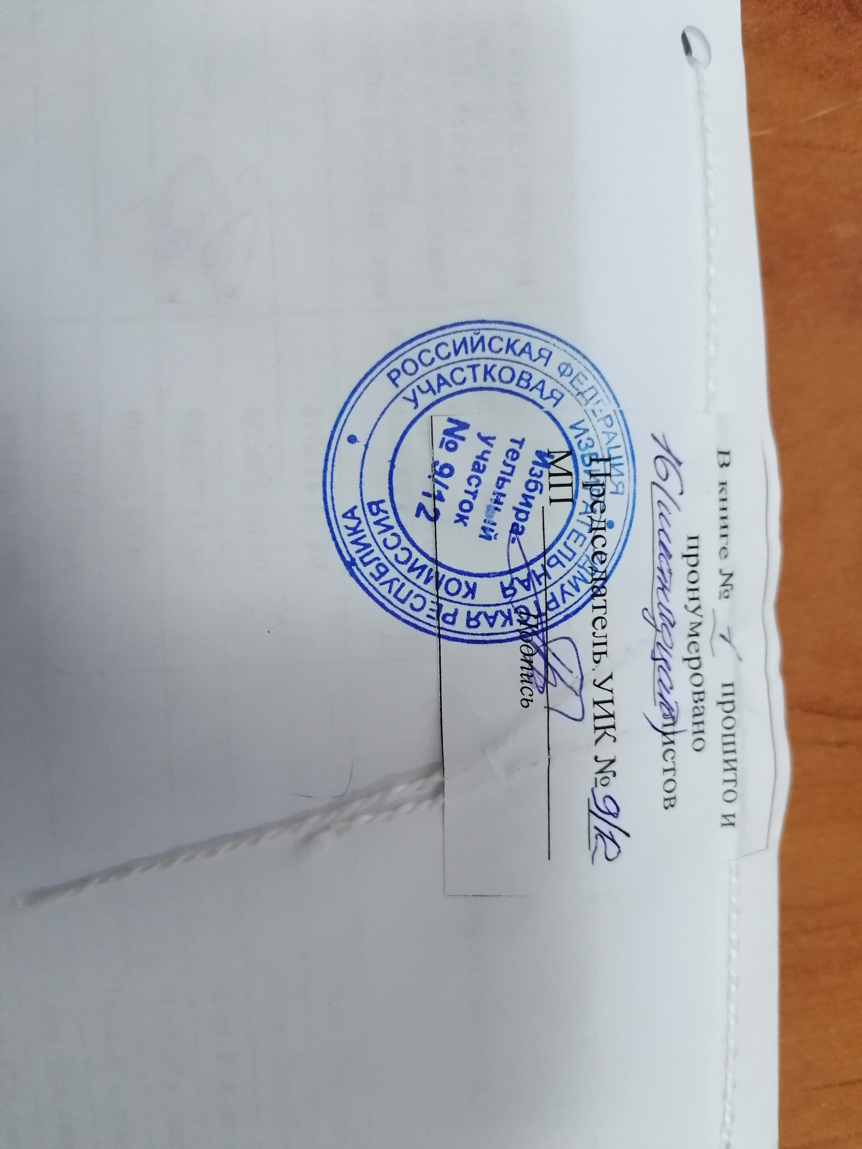 Сообщение наблюдателя — УИК №912, Удмуртская Республика